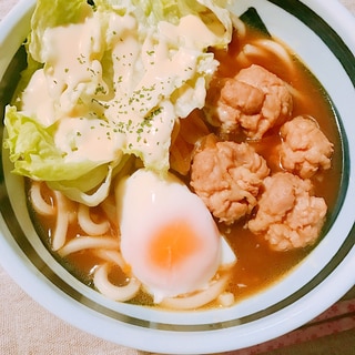 残り物のカレー活用♪サラダ風カレーうどん